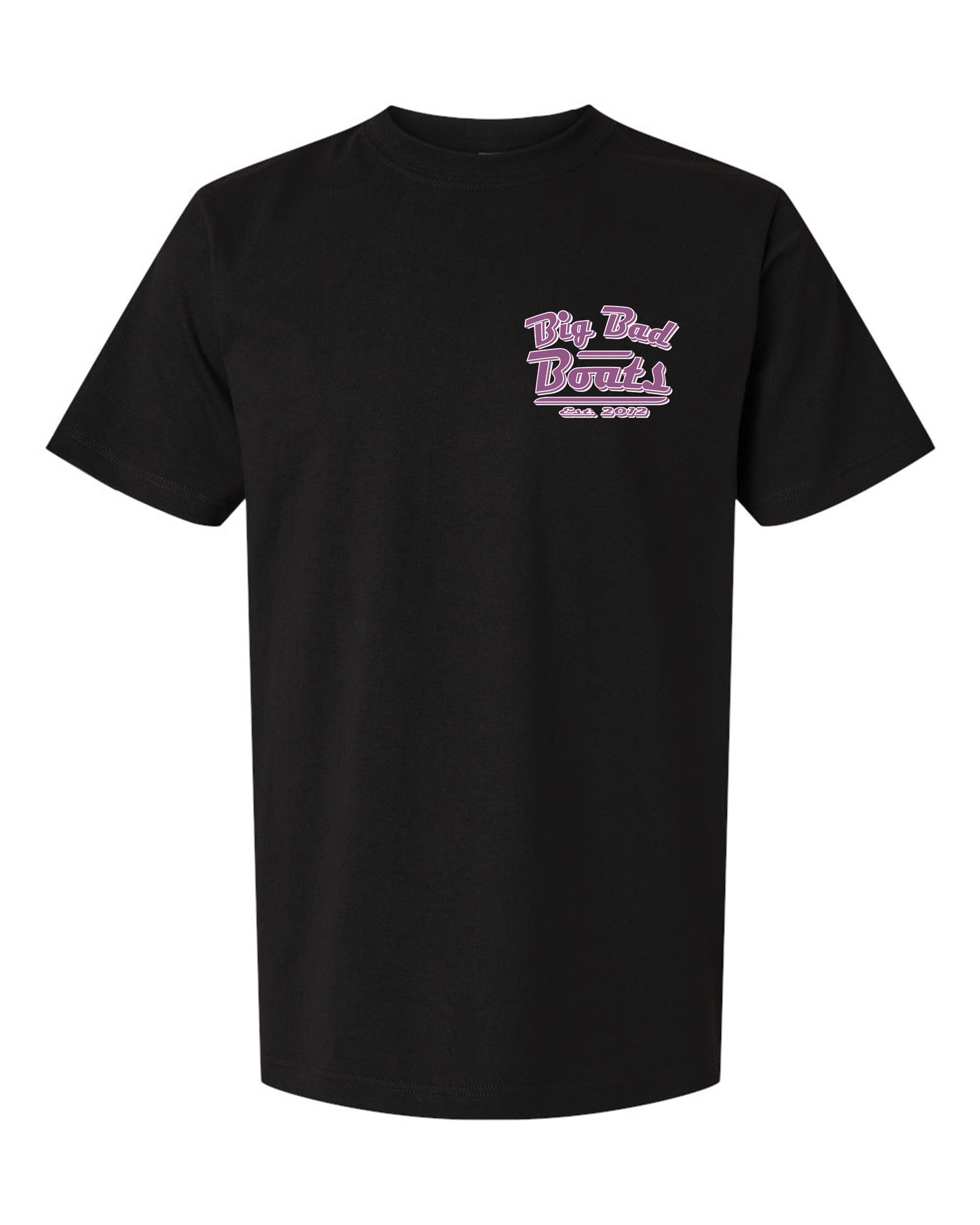 Heavy Weight Cat Engine Logo T Shirt - Black/Green/Purple